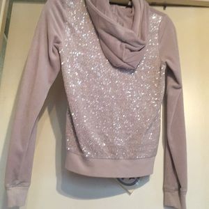 Juicy Couture Light Lavender Velour Sequin zip up